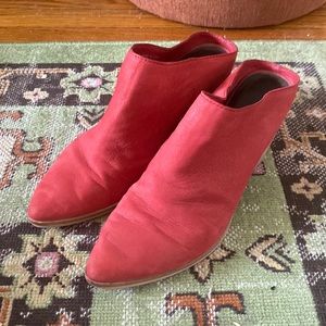 Dolce Vita red leather mules